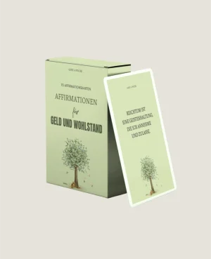 70 Affirmationskarten für Geld und Wohlstand Kartenset