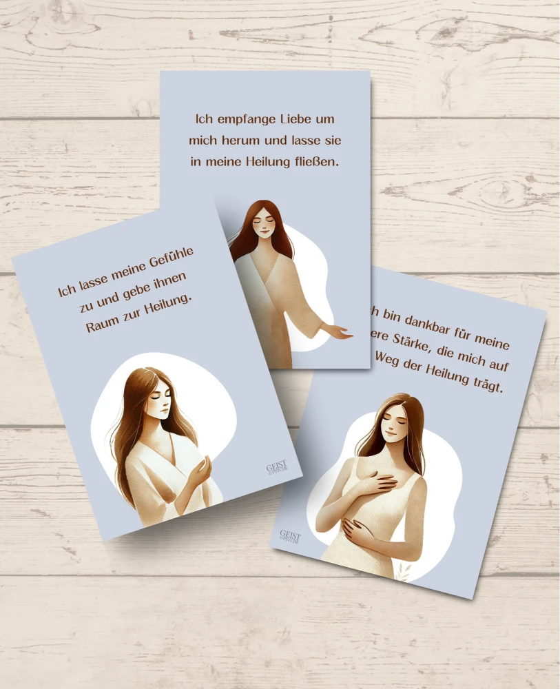 Affirmationskarten für Emotionale Heilung 3er